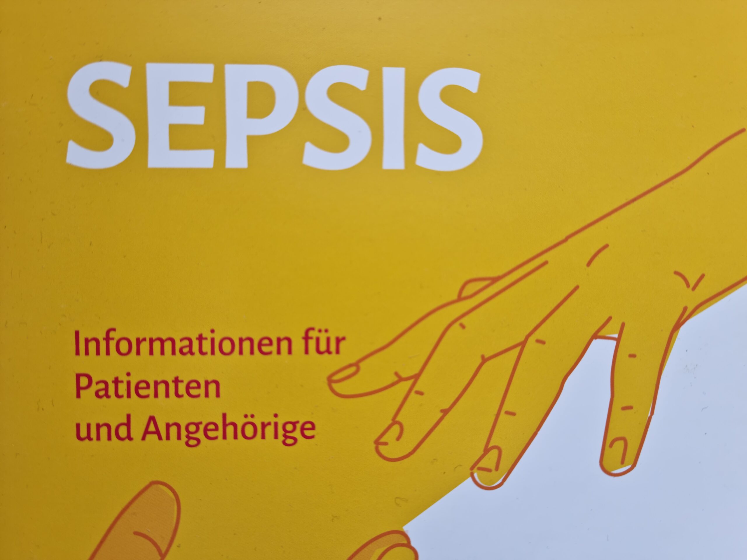 Dieses Bild ist ein Foto von der aktuellen Sepsis-Broschüre von SEPSIS-HILFE e.V.